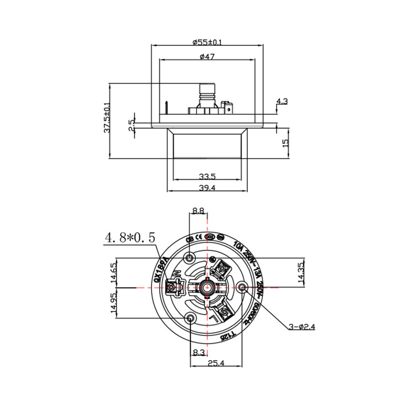 QX189A-3-Z 智能上水温控器连接器 