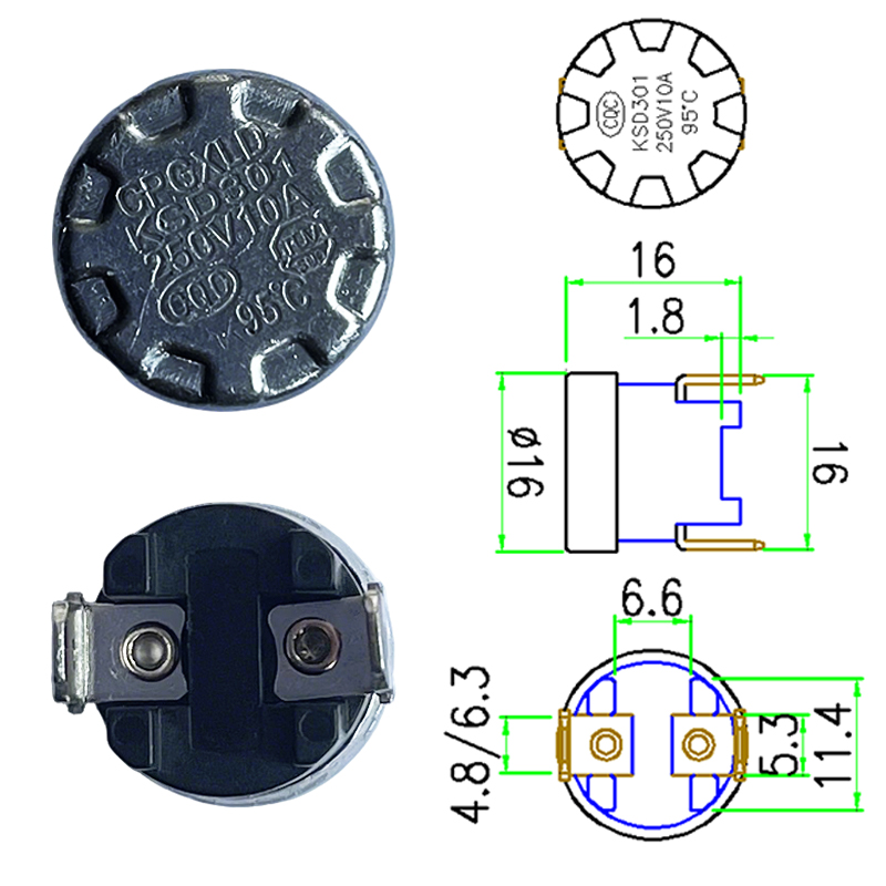 QXKSD301 KSD301突跳式温控器