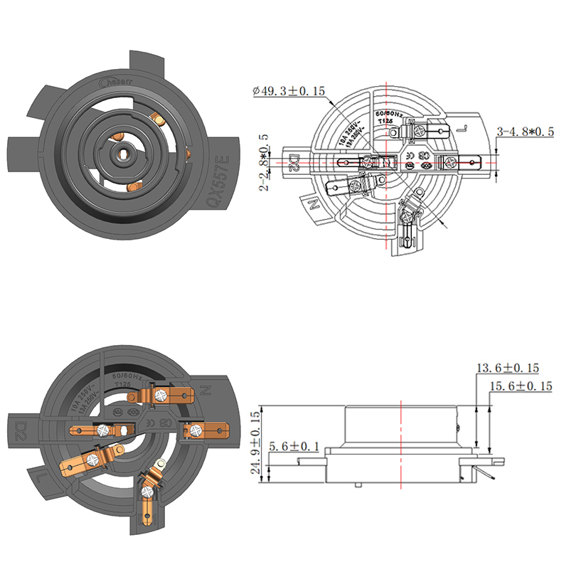 QX558E-2 智能温控器连接器
