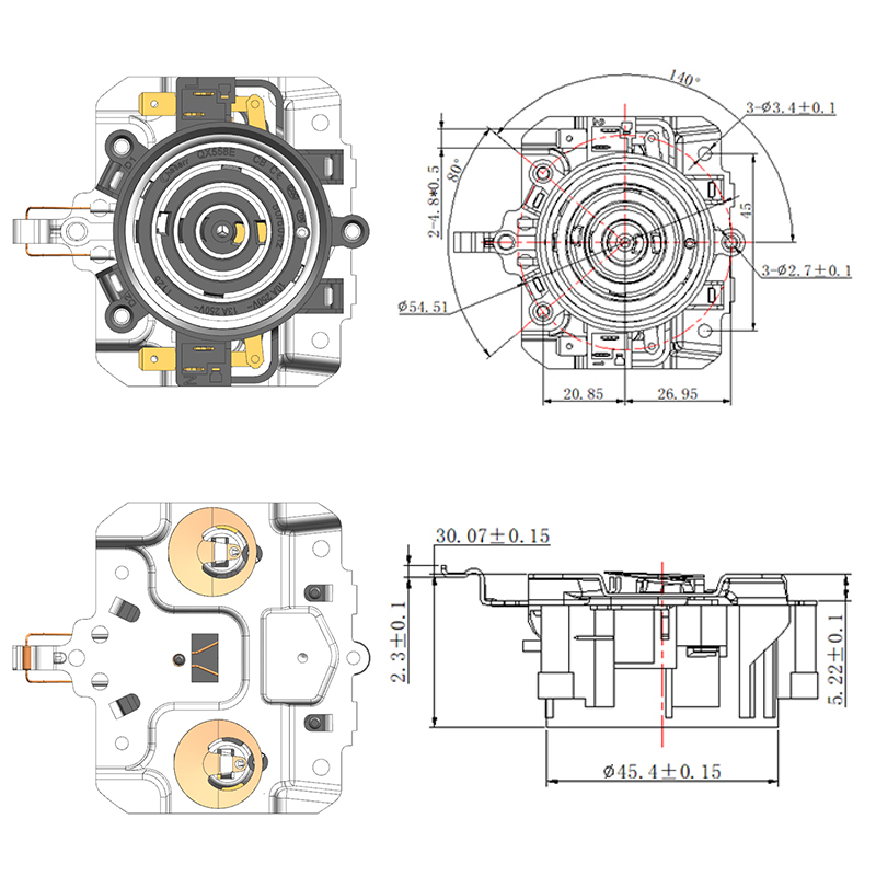 QX558E-2 智能温控器连接器