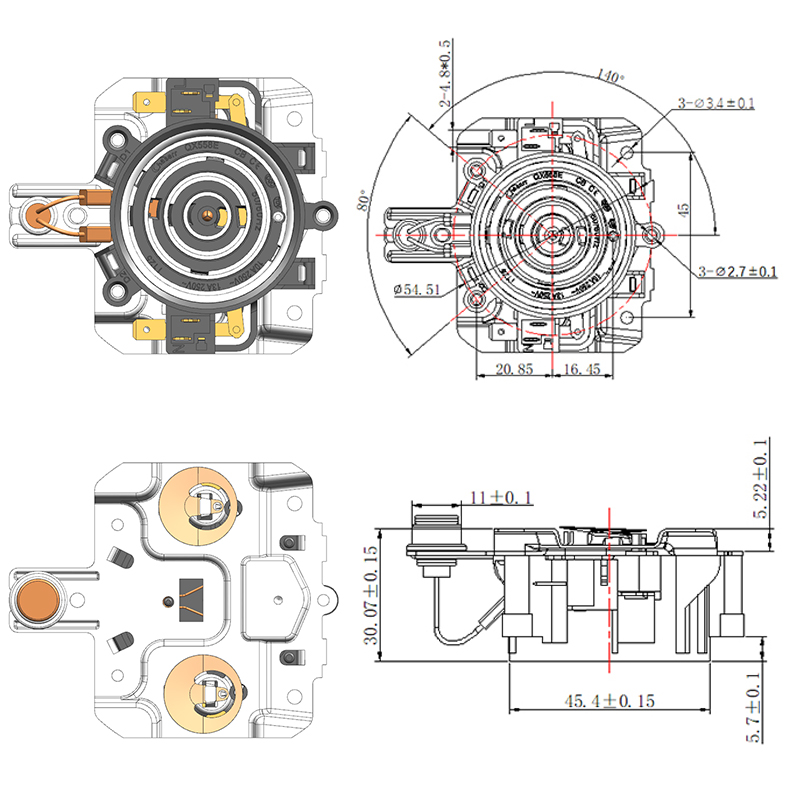 QX558E-3 智能温控器连接器