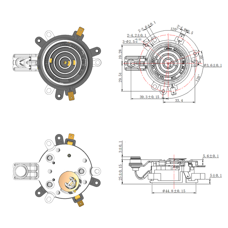 QX568E-R-B1 智能温控器连接器