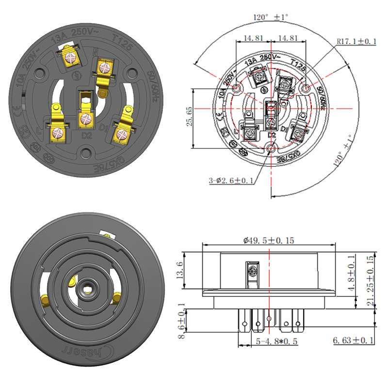 QX588E-6 智能温控器连接器