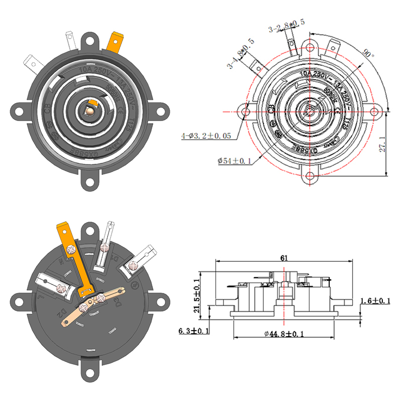 QX588E-6 智能温控器连接器