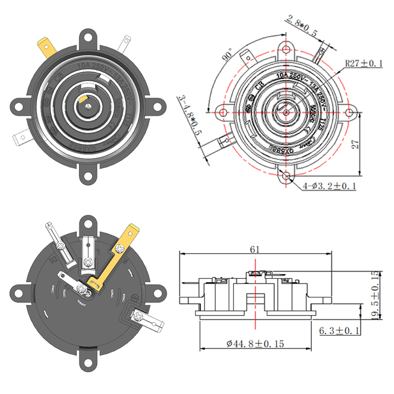 QX588E 智能温控器连接器