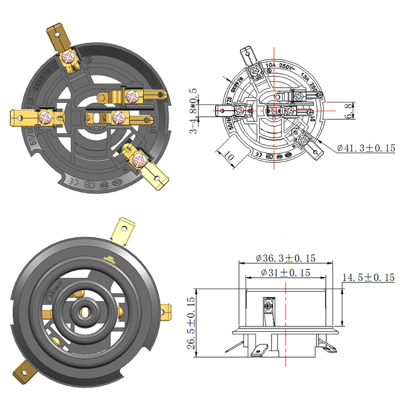 QX567G-R2 智能温控器连接器