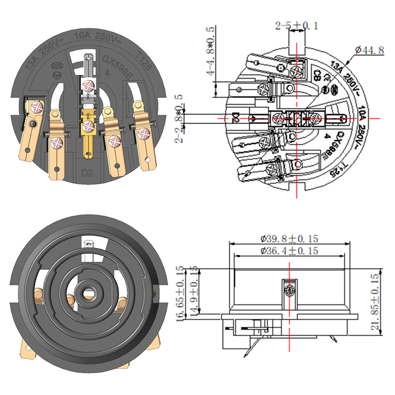 QX588E-6 智能温控器连接器